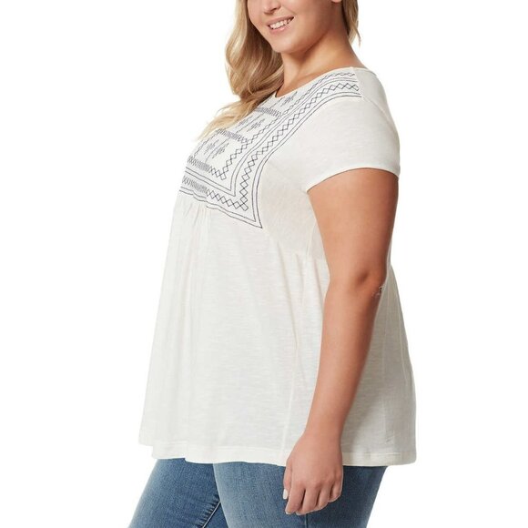 NWT Gloria Vanderbilt Women's Embroidered Relaxed Fit Tee Tunic Top - Picture 5 of 9